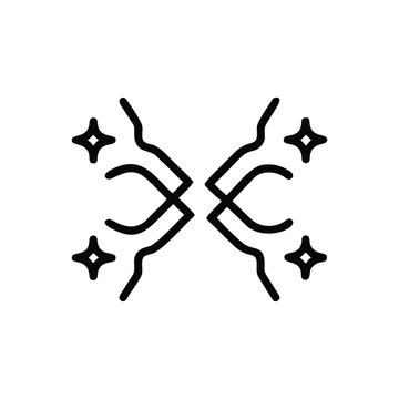 Git branch version control outline icon for software development interface