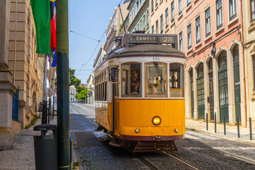 Fototapeta premium Trolley in Lisbon Portugal