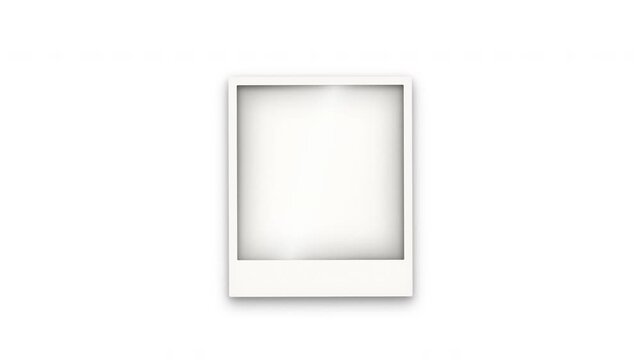 Vintage Polaroid Empty Photo Frame Overlay Animation for Creative Media and Photography