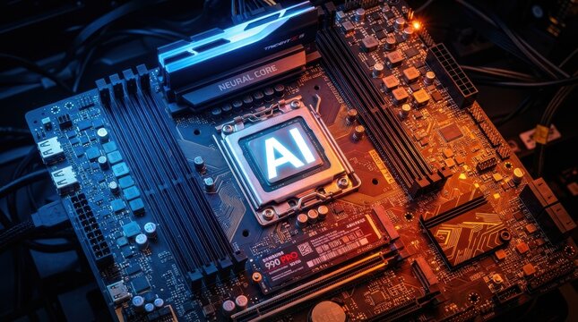 Advanced computer motherboard with dedicated neural core processor for high speed artificial intelligence machine learning tasks