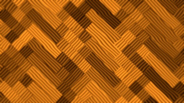 Textured parquet pattern in warm orange and brown tones