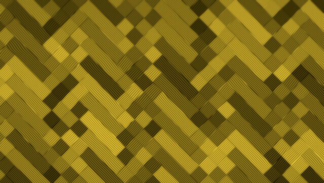 Herringbone parquet pattern with textured yellow and brown stripes