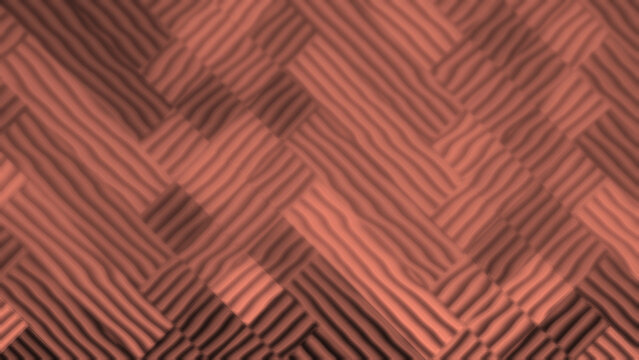 Terracotta wavy line herringbone pattern