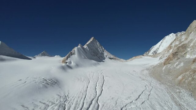 Aerial View of Lengbugangri King Peak Glacier in Tibet
