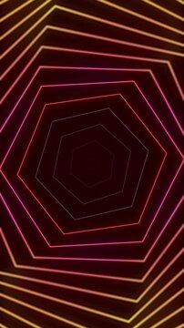 Retro neon shapes animation