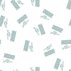 Fototapeta premium woodpecker bird glyph vector seamless pattern. woodpecker bird signthin illustration