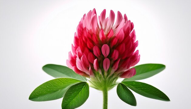 Red Clover Flower Close Up On White Background Red Clover Flower Flowers Red Clover Flower