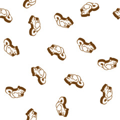 Fototapeta premium squirrel wild animal isometric seamless pattern. squirrel wild animal sign illustration