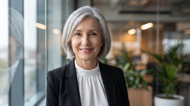 Senior businesswoman portrait in workplace
