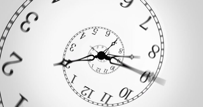 Spiral Clock Face Showing The Passage Of Time