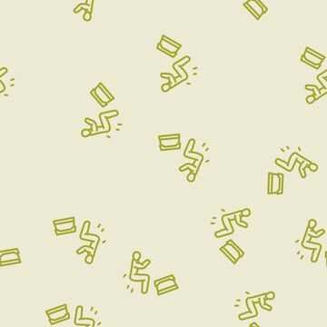 dumbbell kickbacks fitness exercise arm line seamless pattern dumbbell kickbacks fitness exercise arm thin line illustration