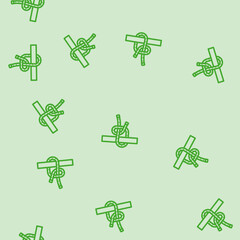half hitch nautical knot line seamless pattern half hitch nautical knot thin line illustration © sevector