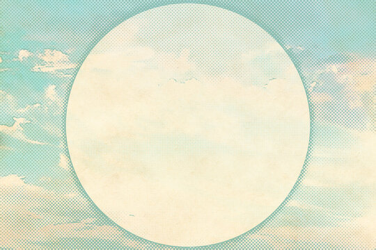 vintage clouds with copyspace