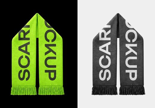 Scarf Mockup For Branding And Apparel Design