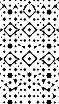 Geometric pattern of black diamonds on a white background, Geometric shapes, Visual interest
