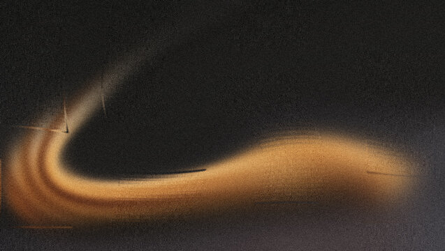 Dark granular textured, plushy golden-brown crescent shape, ethereal bakery-inspired glow, warm abstract digital backdrop, ideal for cozy food