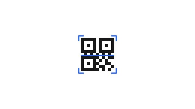 Qr code scanning animation set with success icons