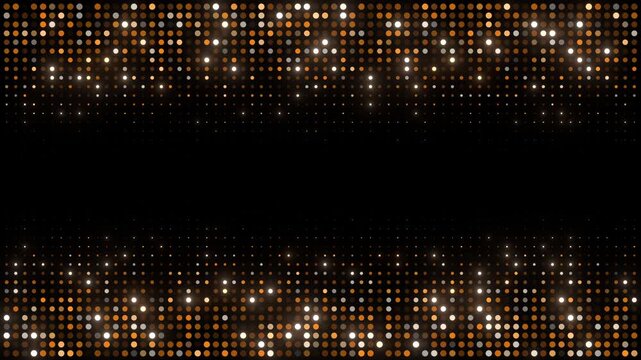 golden glitter dot frame background copy space on black