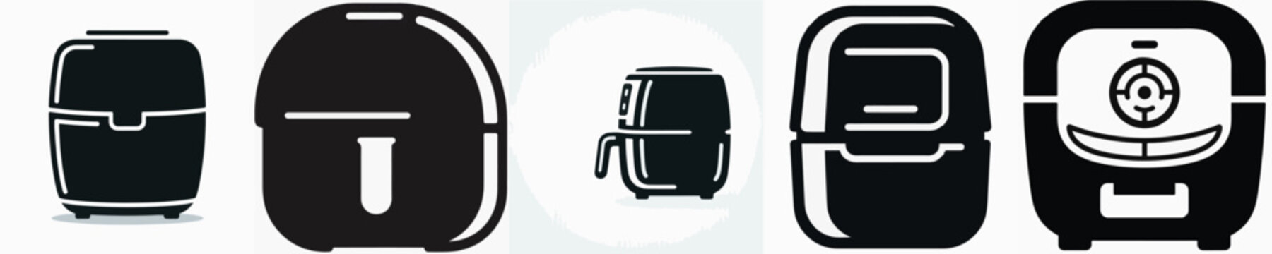 Vector Illustration of a Air Fryer Silhouette