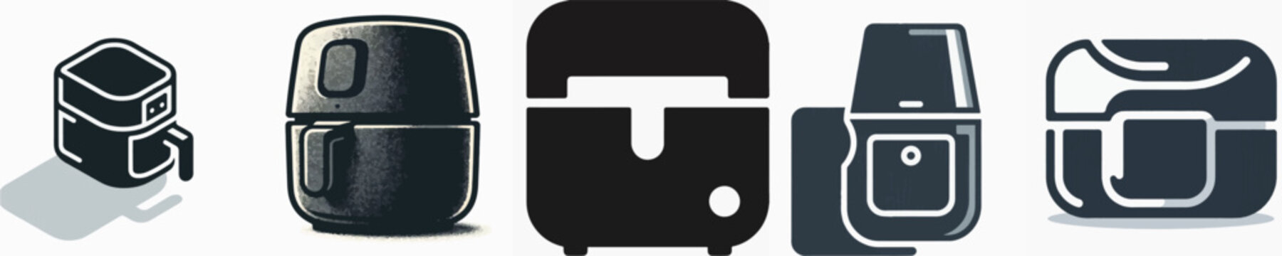 Vector Illustration of a Air Fryer Silhouette