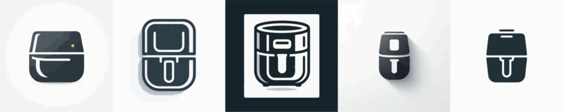Vector Illustration of a Air Fryer Silhouette