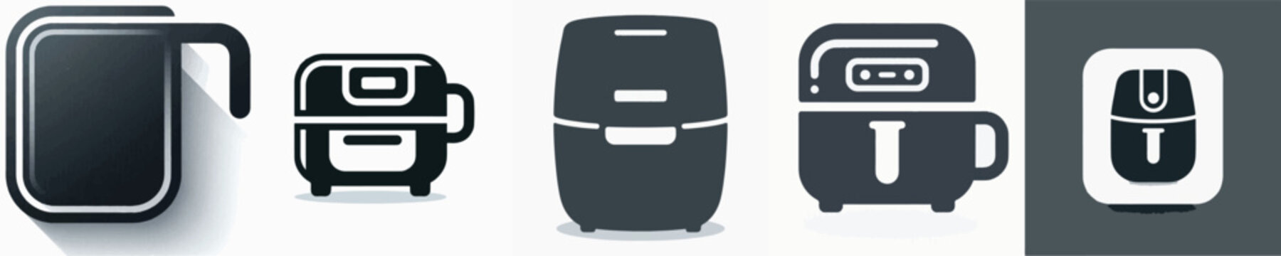 Vector Illustration of a Air Fryer Silhouette