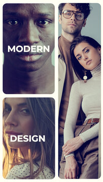 Modern Split Screen Opener. Vertical Stories Opener for Social Media.
