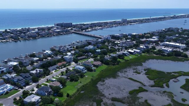 Wrightsville Beach, NC coastal living in beach front and marsh front homes and real estate for summer vacation destination