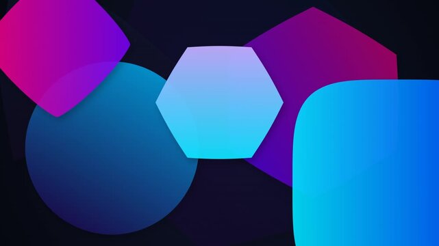 A premium abstract geometric motion background featuring large, fluidly morphing shapes, sophisticated gradients, and dimensional layering in a seamless 20-second loop.
