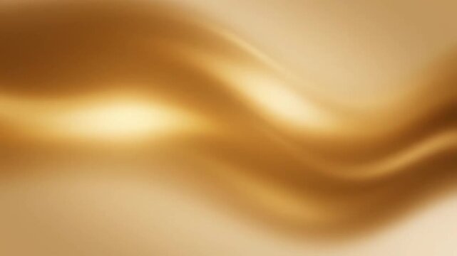 Abstract wavy golden bronze background with fluid light and shadow movement, creating a luxurious and elegant texture.