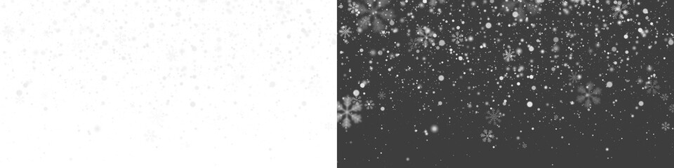 Fototapeta na wymiar Snow snowfall snowflakes winter overlay transparent falling background PNG