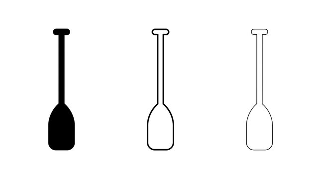 Paddle icon set isolated on transparent background