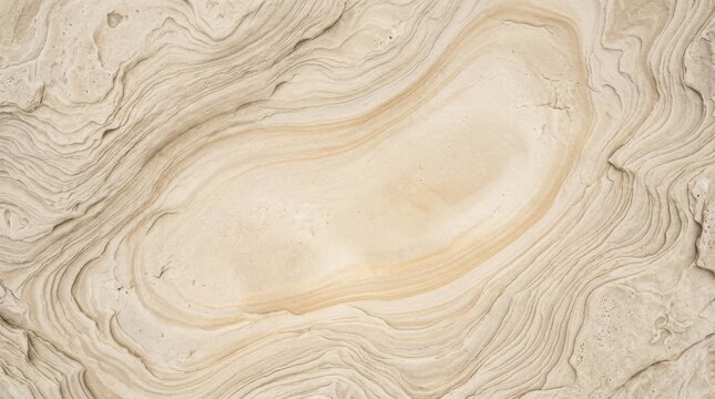 Abstract natural sandstone rock background with beautiful wavy texture and organic flowing lines in beige and tan colors