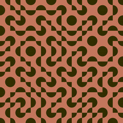 Fototapeta premium Fondo sin costuras de patrón de mosaico infinito en naranja profundo