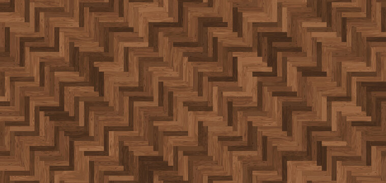 Brown Wood Plank Chevron Abstract Texture Background Repeating Geometric Pattern Polished Surface Seamless Tileable Design