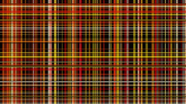 Abstract Plaid Pattern with Intersecting Vibrant Lines and Grid