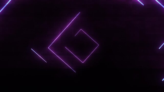 Retro neon shapes animation
