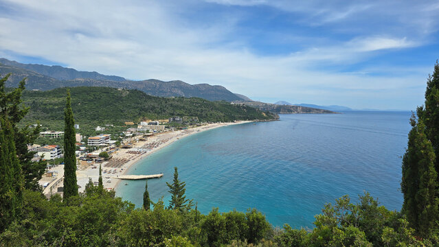 Stunning coastal view of Himar&euml;, a hidden gem in Albania's Vlor&euml; region