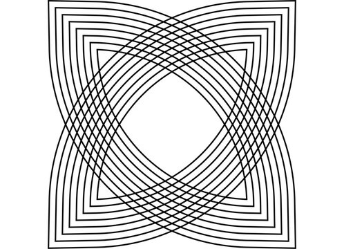 Vector pattern of black parallel lines forming a grid on a white background. Retro-style design element. Tiled pattern. Modern vector background for covers, advertising, labels, packaging, logos, inte