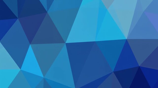 Abstract blue low poly geometric background, animation polygon