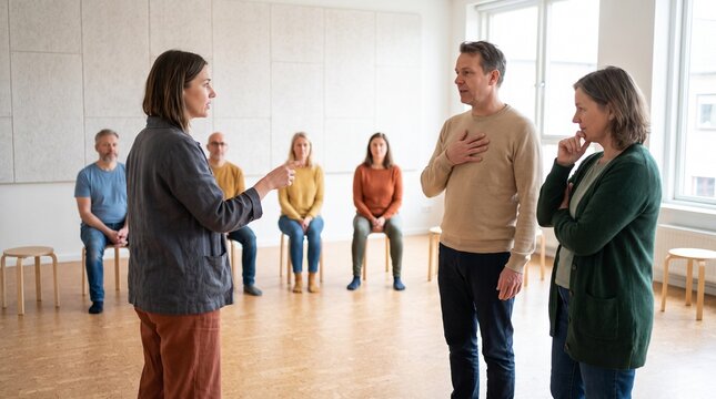 Facilitator guides respectful boundary communication
