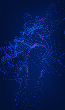 Ai tech background with abstract dot sphere pattern. Design education, big data, future digital network, business connect and science concept for banner, web or presentation.