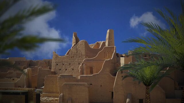 Ad Diriyah At-Turaif UNESCO World Heritage site, Kingdom of Saudi Arabia old heritage village imagination Imam Abdullah bin Saud Palace. The city of Diriyah old capital is located in the Saudi Arabia