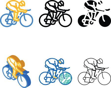 male cyclist color icon vector. male cyclist simplified sign. isolated symbol illustration