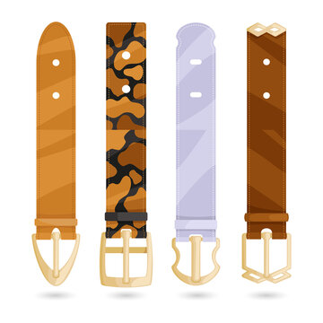 Colorful watch straps collection on transparent background