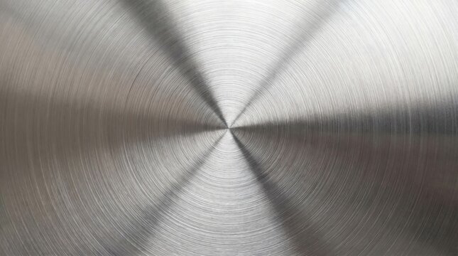 Radial brushed stainless steel texture background with circular