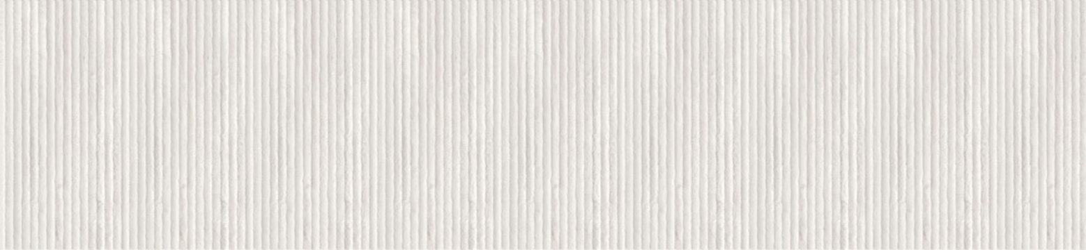 Seamless white ribbed stucco wall texture showing fine vertical narrow corrugated line detail