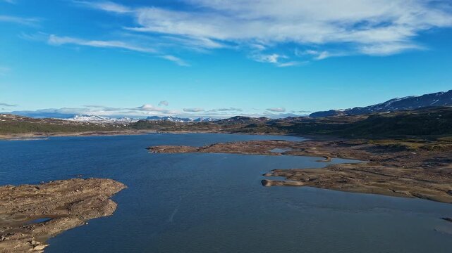 Hyperlapse - Aerial view of scenery in Norway - Scandinavia