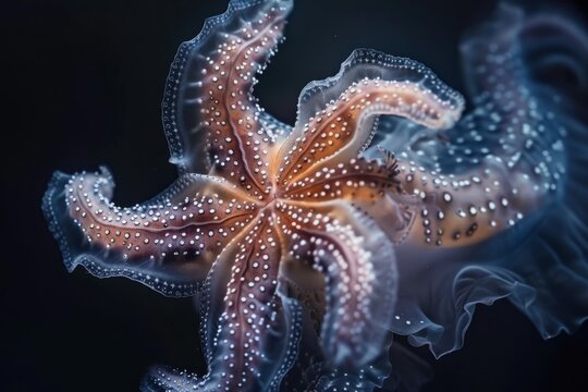 Starfish, close-up photo, underwater world 