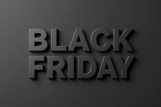 Black Friday sale signs displayed on a dark background for shopping season